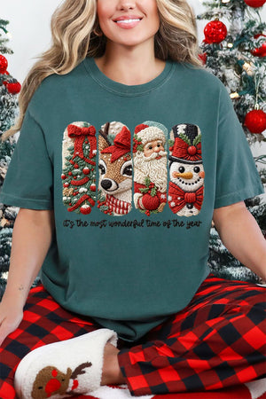 Faux Yarn Most Wonderful Time Comfort Colors Adult Ring - Spun Cotton Tee - Wholesale Accessory Market