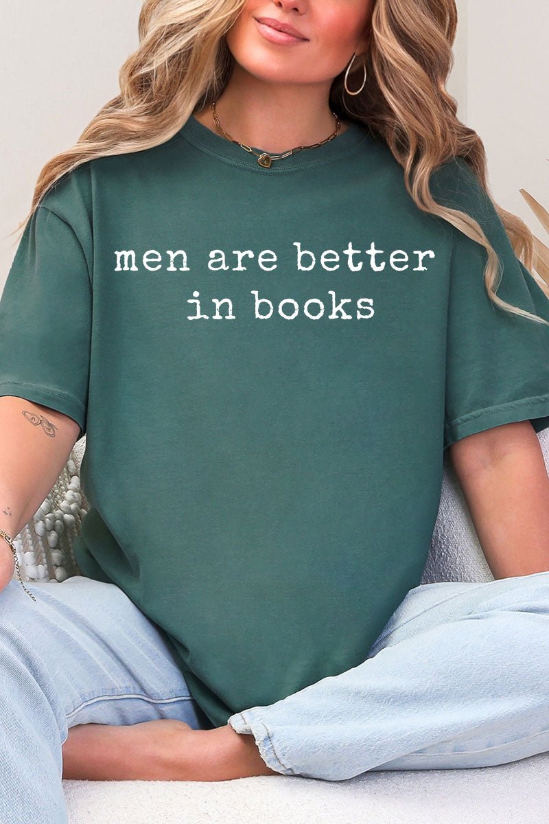 Men Are Better In Books Comfort Colors Adult Ring - Spun Cotton Tee - Wholesale Accessory Market