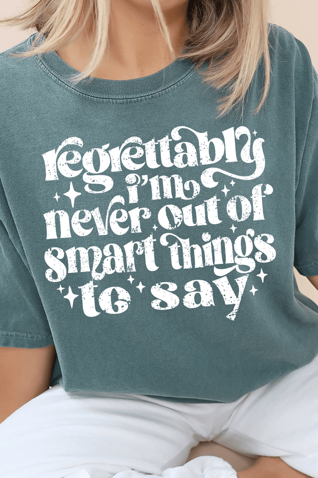 Never Out Of Smart Things Comfort Colors Adult Ring - Spun Cotton Tee - Wholesale Accessory Market