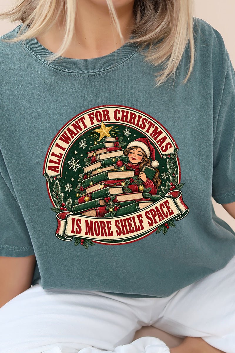 Shelf Space For Christmas Comfort Colors Adult Ring-Spun Cotton Tee - Wholesale Accessory Market