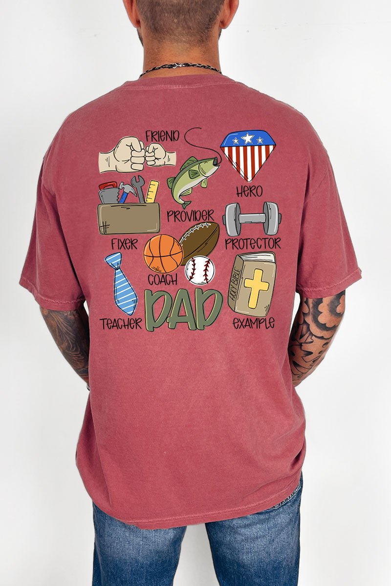 Dad Things Front & Back Comfort Colors Adult Ring - Spun Cotton Tee - Wholesale Accessory Market