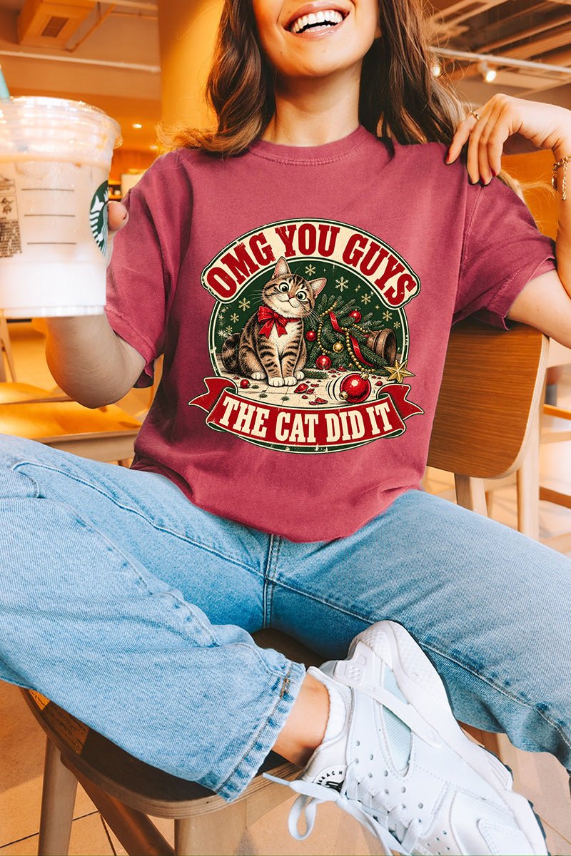 The Cat Did It Comfort Colors Adult Ring-Spun Cotton Tee - Wholesale Accessory Market