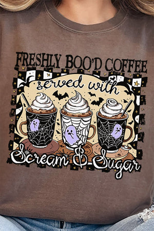 Freshly Boo'd Coffee Comfort Colors Adult Ring - Spun Cotton Tee - Wholesale Accessory Market