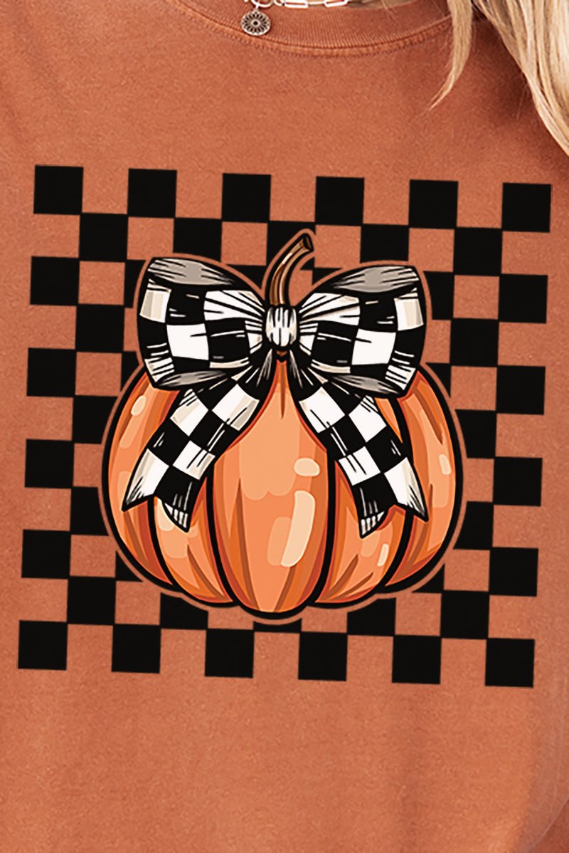 Check It Out Coquette Pumpkin Comfort Colors Adult Ring - Spun Cotton Tee - Wholesale Accessory Market