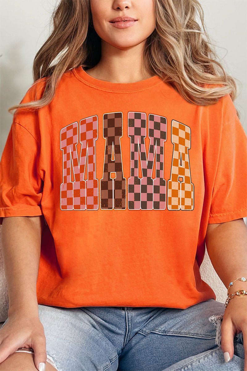 Girlie Check Mama Comfort Colors Adult Ring - Spun Cotton Tee - Wholesale Accessory Market