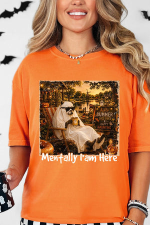 Mentally I Am Here Raccoon Comfort Colors Adult Ring-Spun Cotton Tee - Wholesale Accessory Market