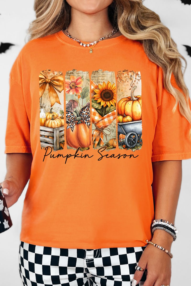Pumpkin Season Collage Comfort Colors Adult Ring-Spun Cotton Tee - Wholesale Accessory Market