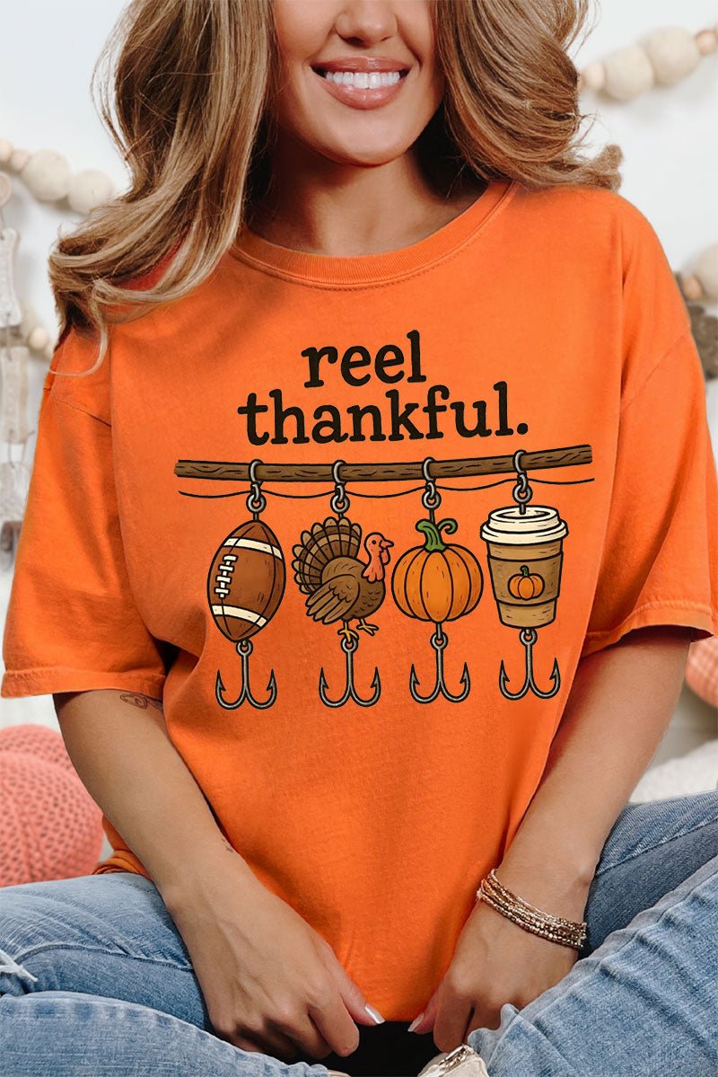 Reel Thankful Comfort Colors Adult Ring - Spun Cotton Tee - Wholesale Accessory Market