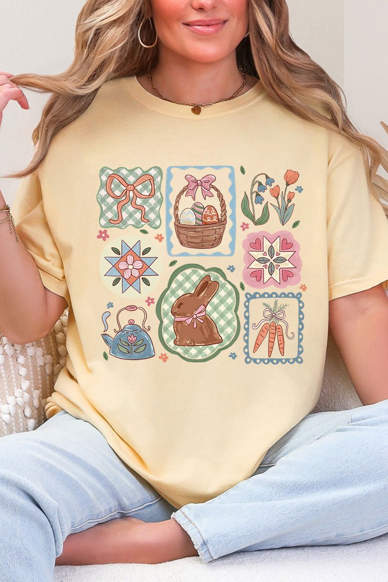 Blossom Bunny Patch Comfort Colors Adult Ring - Spun Cotton Tee - Wholesale Accessory Market