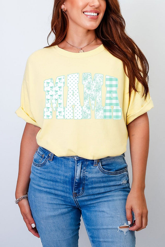 Bow And Green Mama Comfort Colors Adult Ring - Spun Cotton Tee - Wholesale Accessory Market