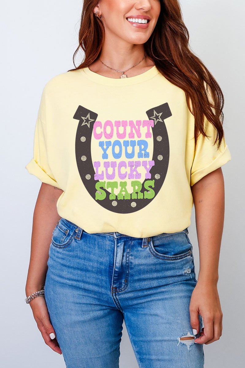 Count Your Lucky Stars Comfort Colors Adult Ring - Spun Cotton Tee - Wholesale Accessory Market