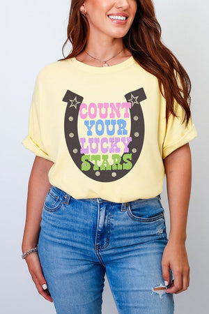 Count Your Lucky Stars Comfort Colors Adult Ring - Spun Cotton Tee - Wholesale Accessory Market