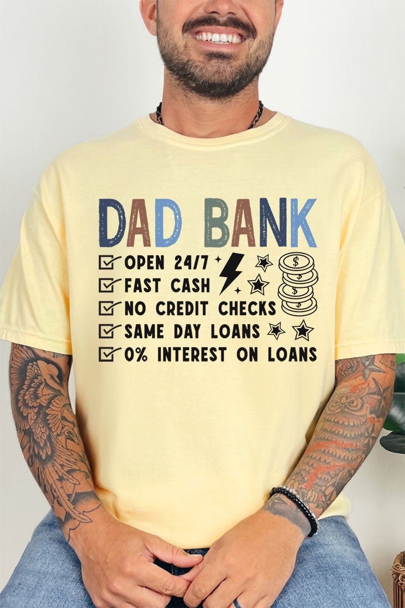 Dad Bank Comfort Colors Adult Ring - Spun Cotton Tee - Wholesale Accessory Market