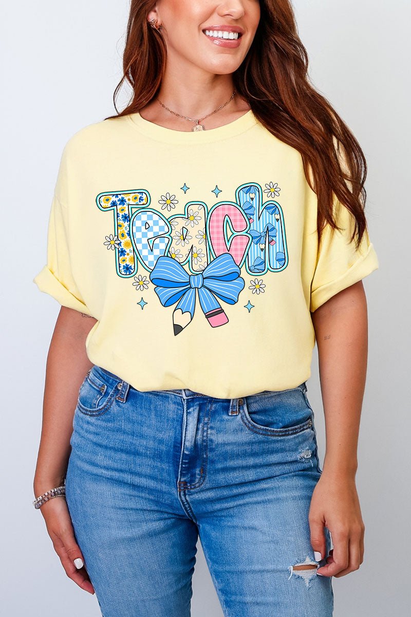 Daisy Days Teach Comfort Colors Adult Ring - Spun Cotton Tee - Wholesale Accessory Market