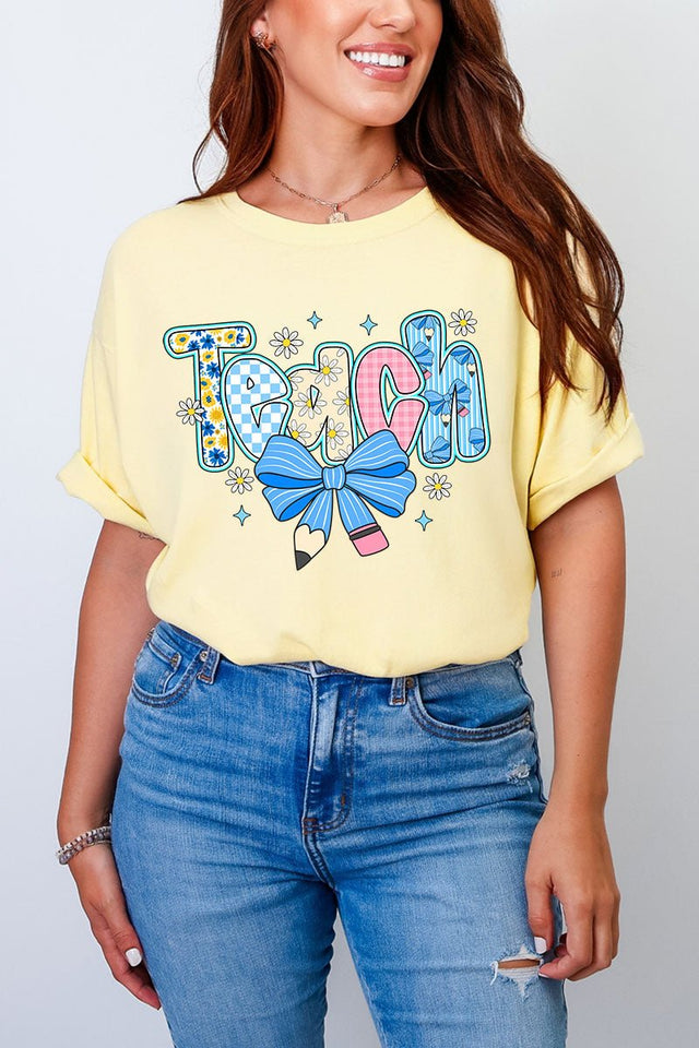 Daisy Days Teach Comfort Colors Adult Ring - Spun Cotton Tee - Wholesale Accessory Market