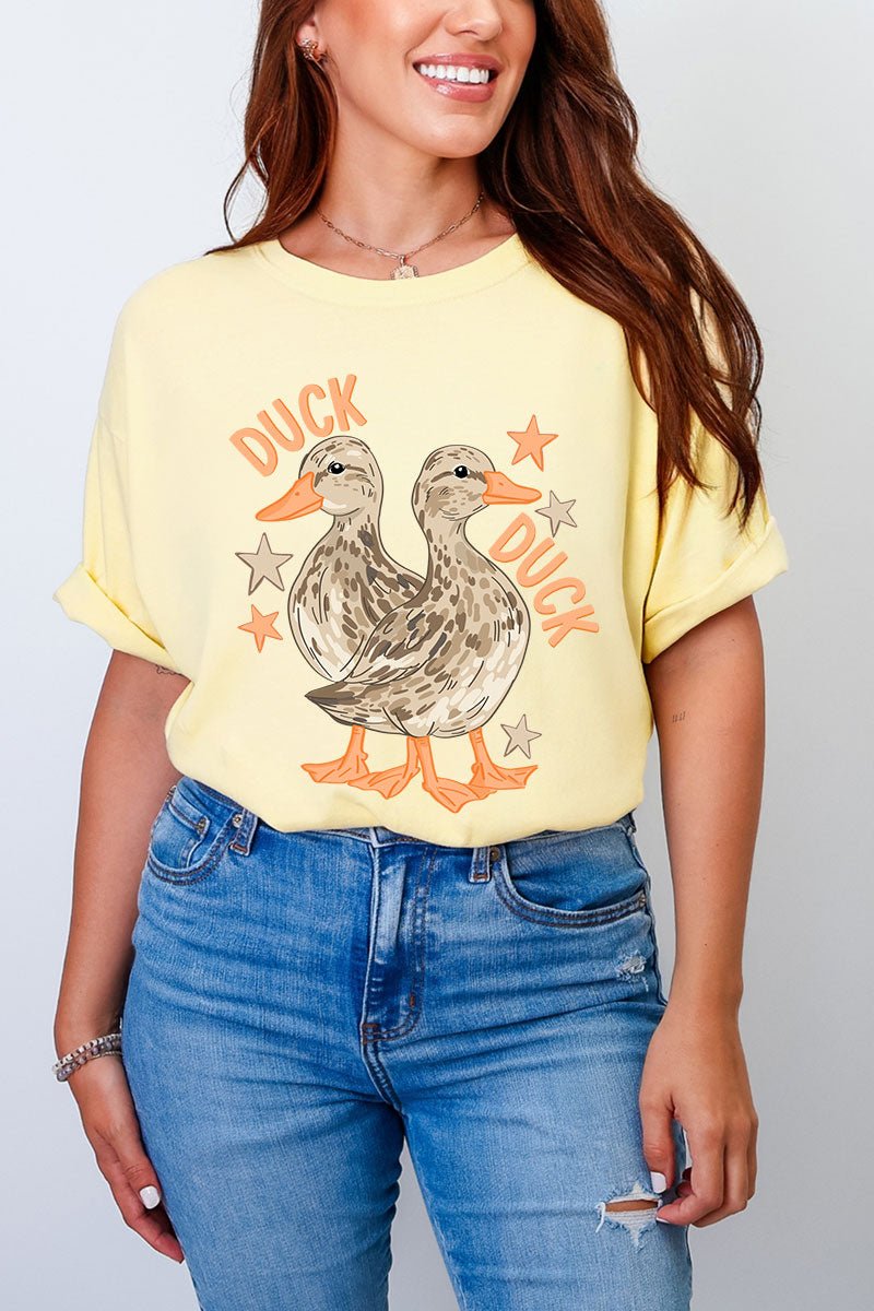 Duck Duck Goose Full Front & Back Design Comfort Colors Adult Ring - Spun Cotton Tee - Wholesale Accessory Market