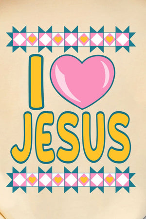 Folk Faith: I Love Jesus Comfort Colors Adult Ring - Spun Cotton Tee - Wholesale Accessory Market