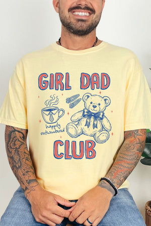 Happily Outnumbered Girl Dad Club Comfort Colors Adult Ring - Spun Cotton Tee - Wholesale Accessory Market