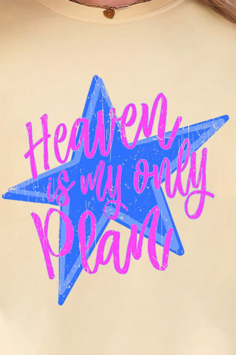 Heaven Is My Only Plan Comfort Colors Adult Ring - Spun Cotton Tee - Wholesale Accessory Market