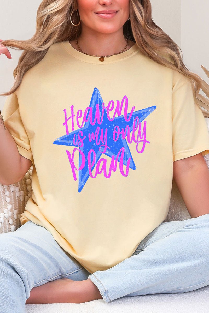 Heaven Is My Only Plan Comfort Colors Adult Ring - Spun Cotton Tee - Wholesale Accessory Market