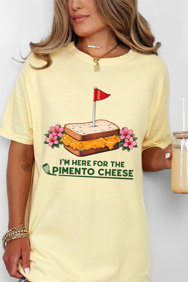 Here For The Pimento Cheese Comfort Colors Adult Ring - Spun Cotton Tee - Wholesale Accessory Market
