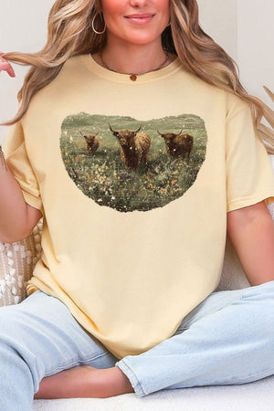 Highland Herd Comfort Colors Adult Ring - Spun Cotton Tee - Wholesale Accessory Market