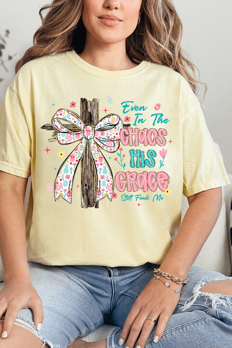 In The Chaos Coquette Cross Comfort Colors Adult Ring-Spun Cotton Tee - Wholesale Accessory Market