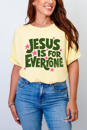 Jesus Is For Everyone Comfort Colors Adult Ring - Spun Cotton Tee - Wholesale Accessory Market