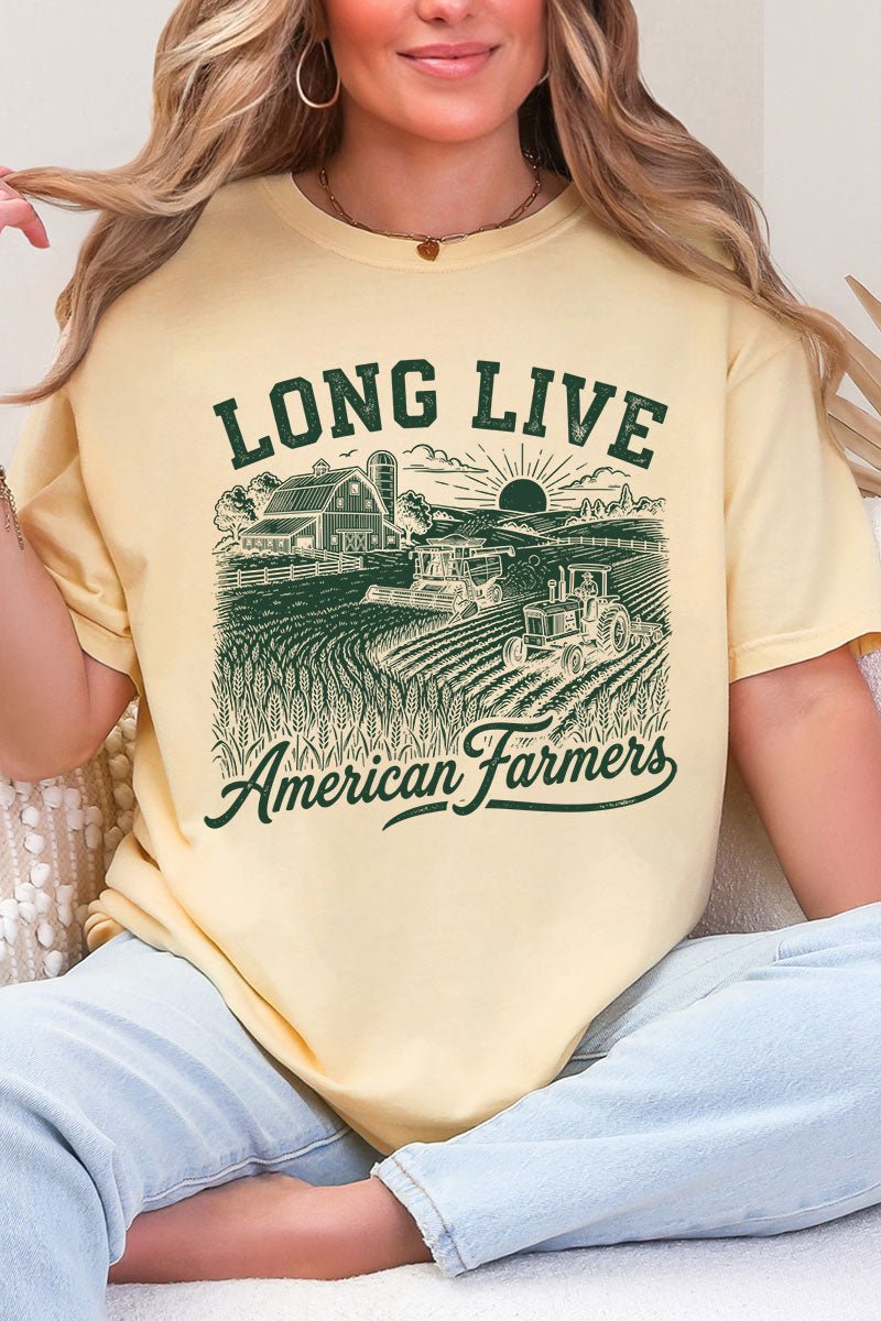 Long Live American Farmers Comfort Colors Adult Ring-Spun Cotton Tee - Wholesale Accessory Market