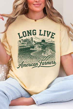 Long Live American Farmers Comfort Colors Adult Ring-Spun Cotton Tee - Wholesale Accessory Market
