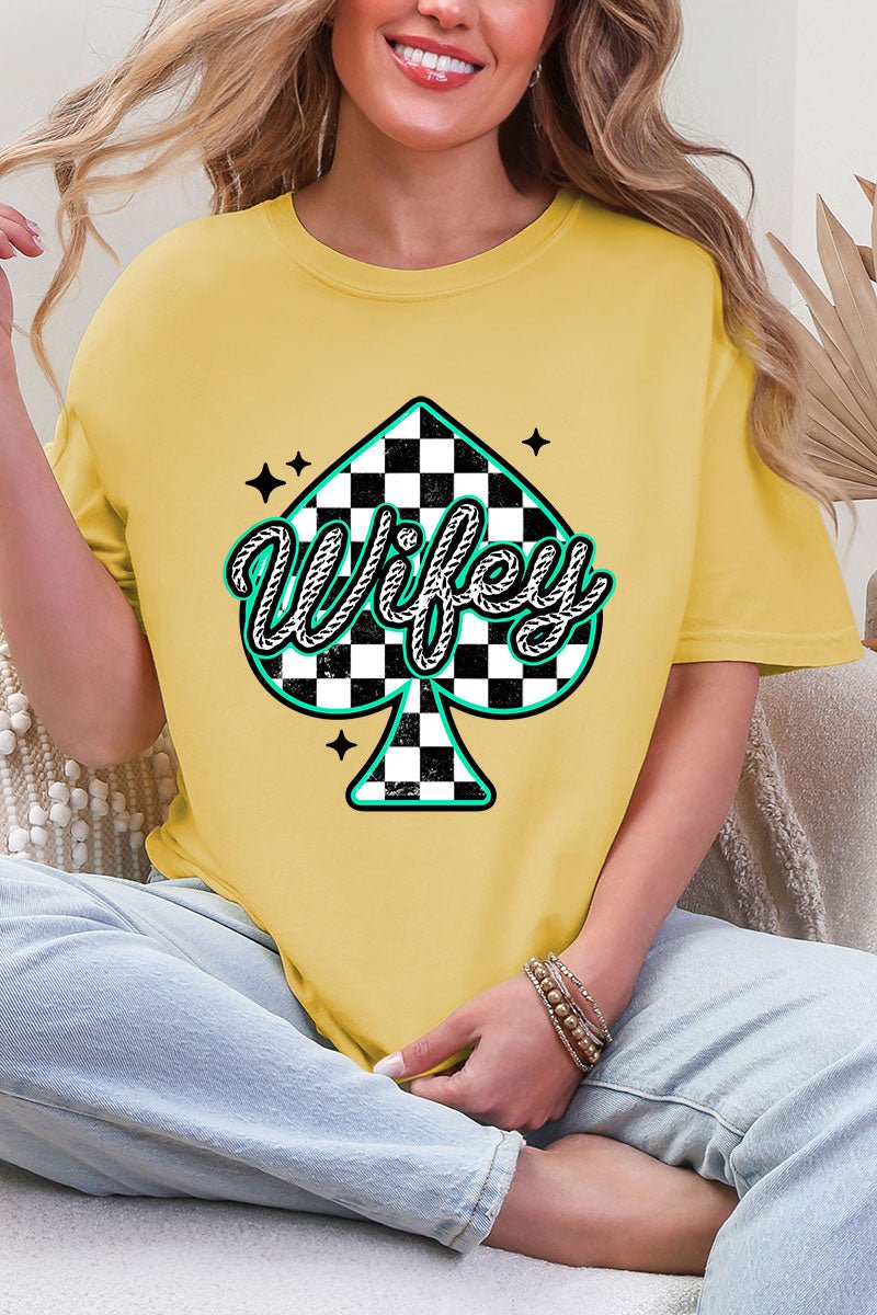 Lucky Spade Wifey Comfort Colors Adult Ring-Spun Cotton Tee - Wholesale Accessory Market
