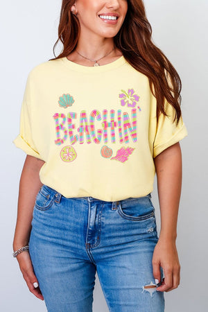 Paradise Painted Beachin' Comfort Colors Adult Ring - Spun Cotton Tee - Wholesale Accessory Market
