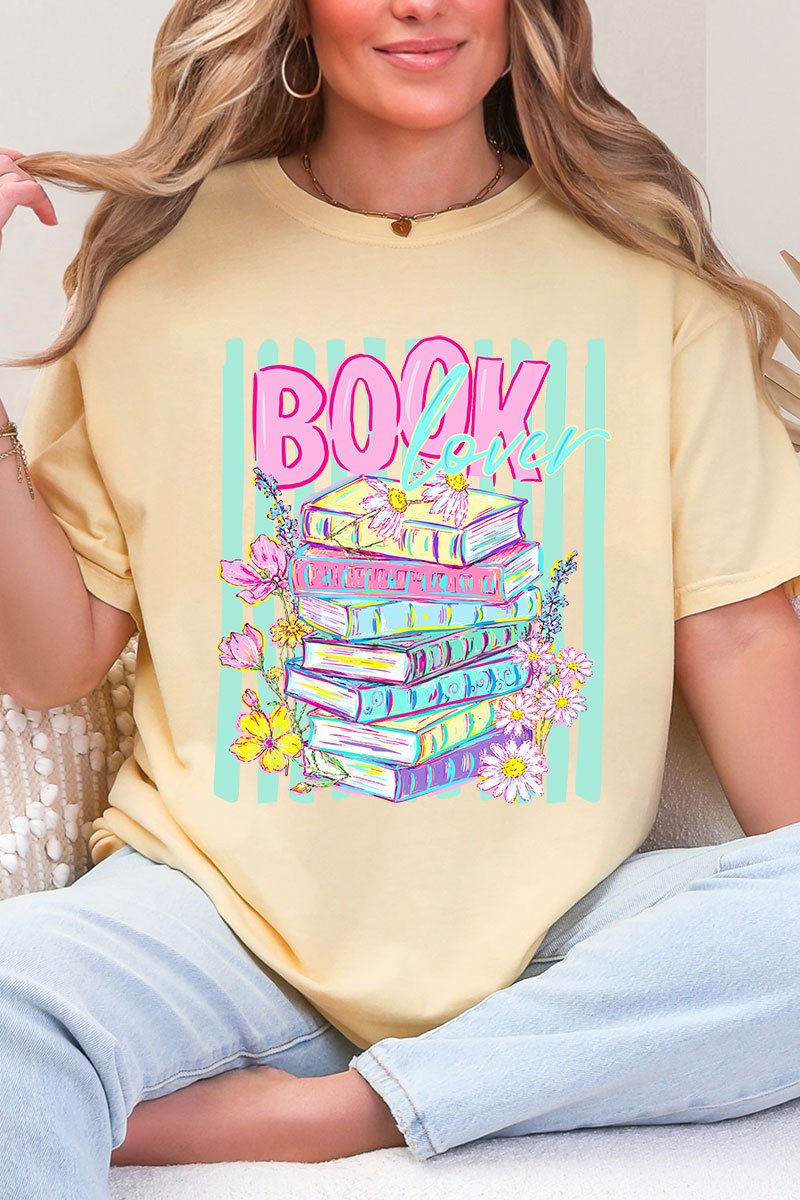 Petals & Paperback Book Lover Comfort Colors Adult Ring-Spun Cotton Tee - Wholesale Accessory Market