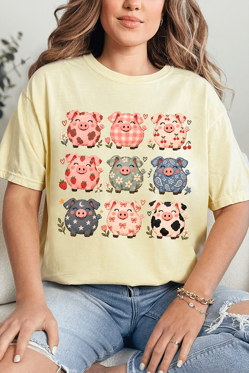 Piggy Crew Comfort Colors Adult Ring-Spun Cotton Tee - Wholesale Accessory Market