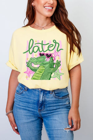 Preppy Later Gator Comfort Colors Adult Ring - Spun Cotton Tee - Wholesale Accessory Market