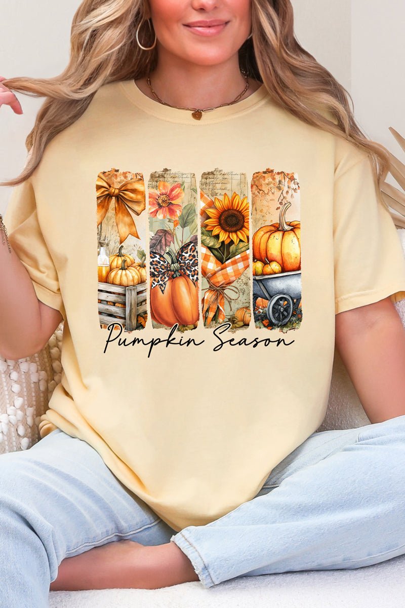 Pumpkin Season Collage Comfort Colors Adult Ring-Spun Cotton Tee - Wholesale Accessory Market