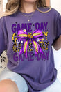 Purple & Gold Stacked Gameday Comfort Colors Adult Ring - Spun Cotton Tee - Wholesale Accessory Market