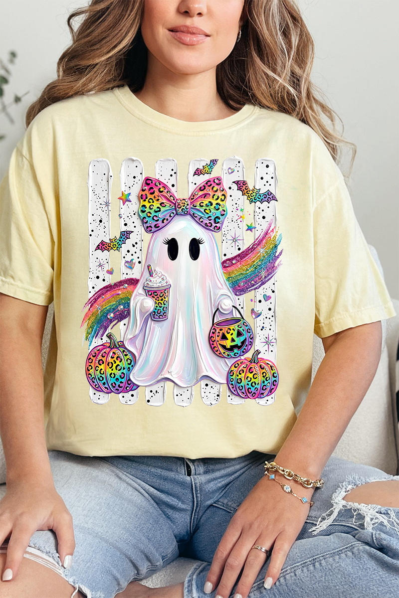 Rainbow Glam Ghost Comfort Colors Adult Ring-Spun Cotton Tee - Wholesale Accessory Market