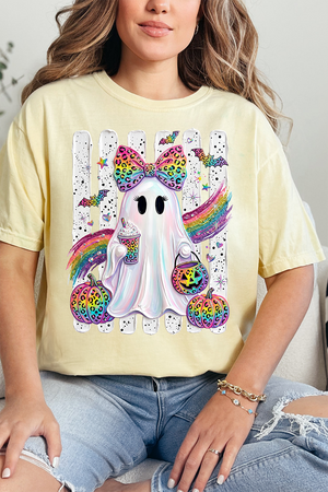 Rainbow Glam Ghost Comfort Colors Adult Ring-Spun Cotton Tee - Wholesale Accessory Market