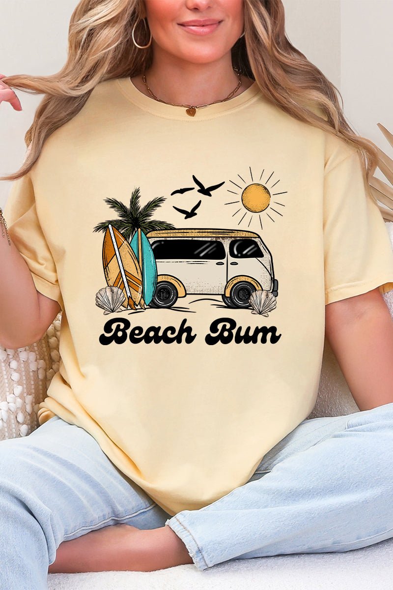 Retro Beach Bum Comfort Colors Adult Ring-Spun Cotton Tee - Wholesale Accessory Market