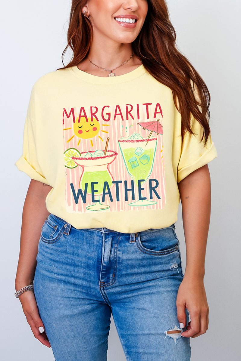Sip The Sunshine Margarita Weather Comfort Colors Adult Ring - Spun Cotton Tee - Wholesale Accessory Market