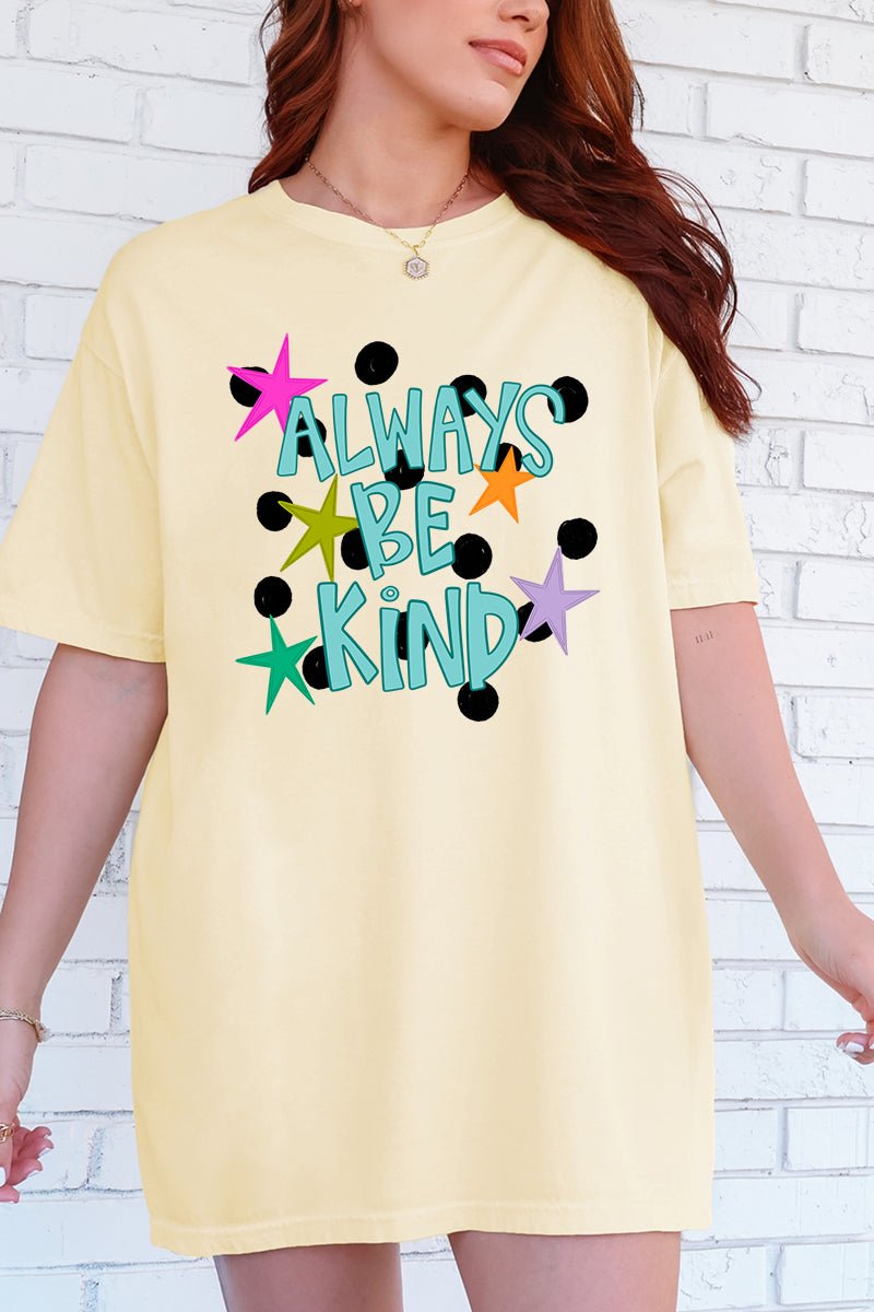 Stars Always Be Kind Comfort Colors Adult Ring - Spun Cotton Tee - Wholesale Accessory Market