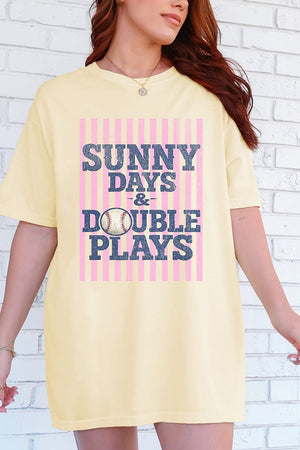 Sunny Days & Double Plays Comfort Colors Adult Ring - Spun Cotton Tee - Wholesale Accessory Market