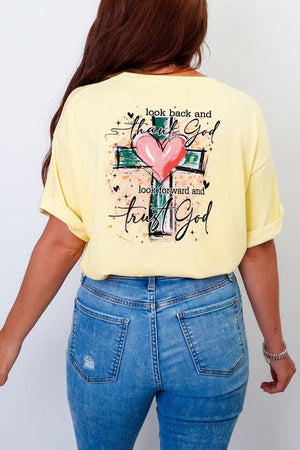 Thank and Trust God Front & Back Comfort Colors Adult Ring-Spun Cotton Tee - Wholesale Accessory Market