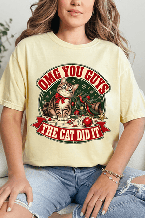 The Cat Did It Comfort Colors Adult Ring-Spun Cotton Tee - Wholesale Accessory Market