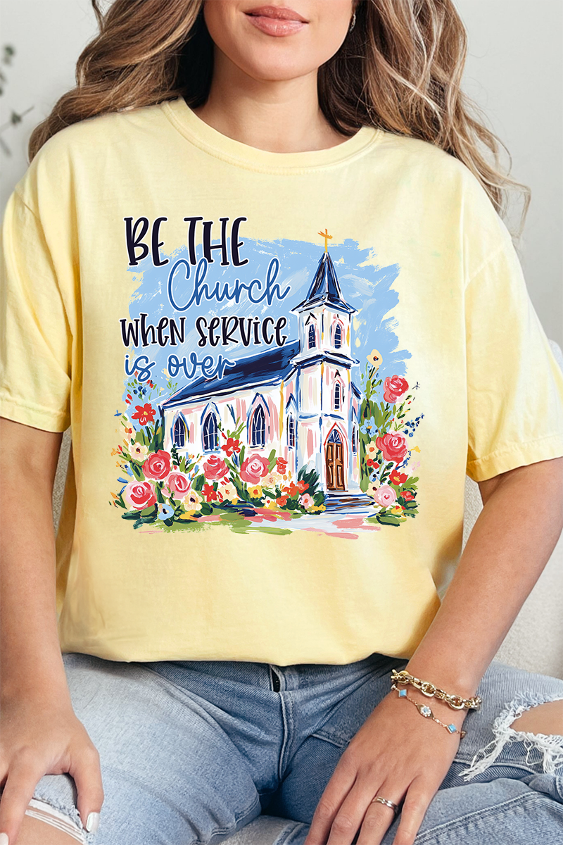 Watercolor Be The Church Comfort Colors Adult Ring-Spun Cotton Tee - Wholesale Accessory Market