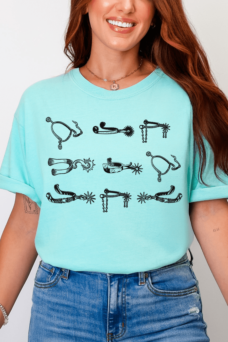 Boot Spurs Comfort Colors Adult Ring - Spun Cotton Tee - Wholesale Accessory Market
