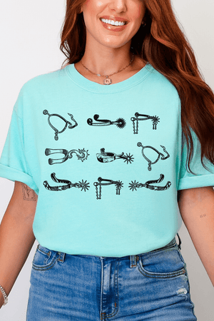 Boot Spurs Comfort Colors Adult Ring - Spun Cotton Tee - Wholesale Accessory Market