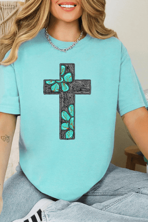 Concho Cross Comfort Colors Adult Ring - Spun Cotton Tee - Wholesale Accessory Market