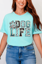 Dog Life Faux Glitter Comfort Colors Adult Ring - Spun Cotton Tee - Wholesale Accessory Market